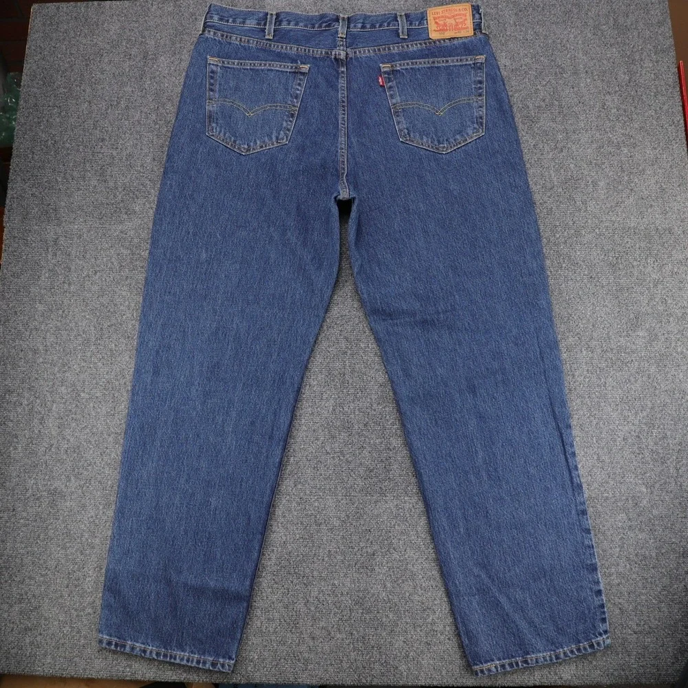 Levis 550 Relaxed Fit Mens Jeans 40x32 Dark Wash Blue Denim Straight 00550-4886